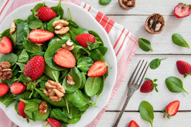 Spring Strawberry Spinach Salad with Lemon-Honey Vinaigrette